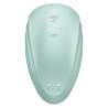 Satisfyer Pearl Diver verde menta por detrás, con los botones