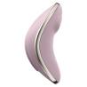 Satisfyer Vulva Lover 1 lila de lado, con el borde metalizado