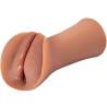 Masturbador Slippery Slit caramelo de PDX Extreme visto de lado