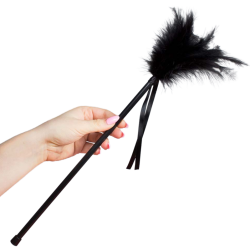 Secretplay - plumero plumas negro 40 cm