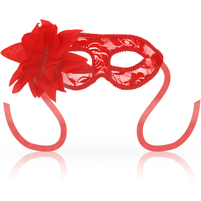 Ohmama - masks antifaz con encajes y flor rojo Ohmama - masks antifaz con encajes y flor rojo