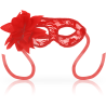 Ohmama masks antifaz con encajes y flor color rojo - 1