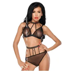 Me-seduce dotty set dos piezas negro - - 1