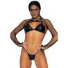Set bondage Leg Avenue Slave 4 U con capucha de rejilla