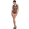Body de red Passion BS086 negro de frente