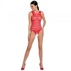 Passion - woman bs086 bodystocking rojo talla unica