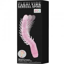 Flexi vibe sensual spine bendable vibrating dildo lila 23.5 cm