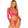 Leg avenue - top corto de encaje con tanga - 1