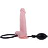 Dildo hinchable realista con el tubo y la pera, de frente