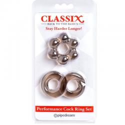 Classix - set 2 anillos pene gris