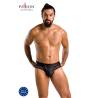 Slip abierto Tom Passion Men 030 negro, modelo de frente