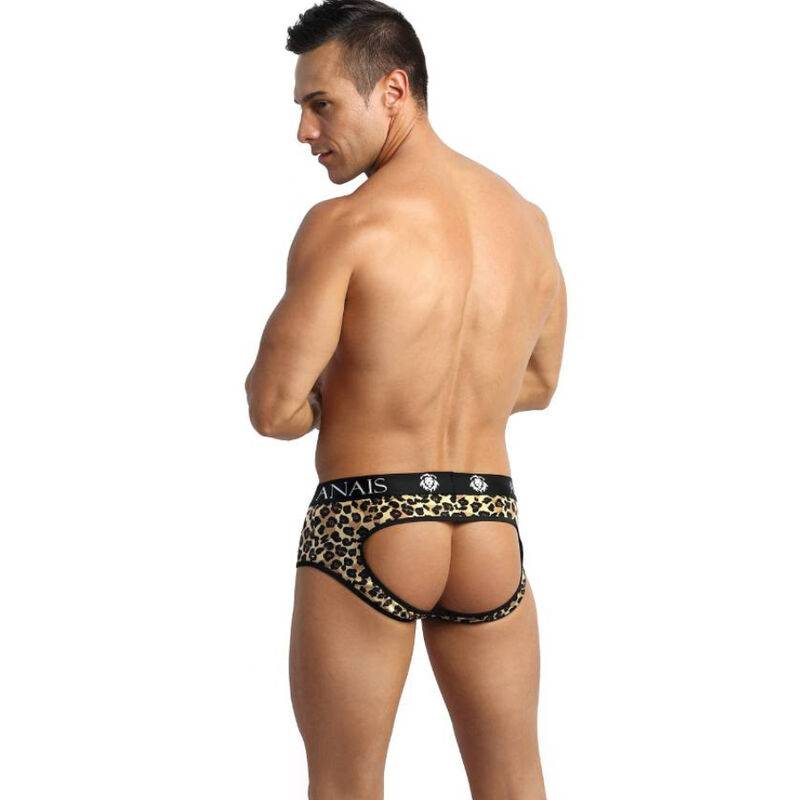 Jock bikini Anais Men Mercury, modelo de espaldas, con la abertura trasera