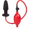 COLT Expandable Butt Plug negro con bomba roja de inflado
