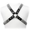 Leather body pyramid stud harness - 1