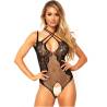 Leg avenue teddy entrelazado cuello y abertura talla unica - 2