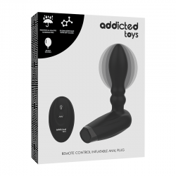 Addicted toys - plug inflable control remoto 10 modos de vibracion