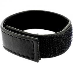 Leather body correa cuero ajustable con velcro para pene negro