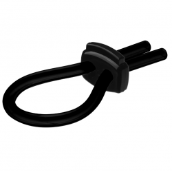 Erecto med anillo silicona para pene negro - m