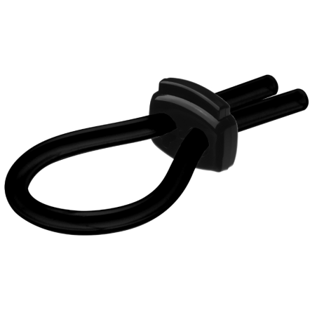 Anillo silicona erecto mediano negro - 1