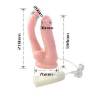 Medidas del dildo doble: 21,8 y 18,4 cm
