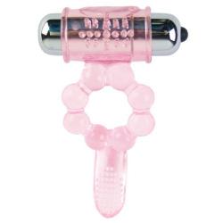 Baile - anillo silicona 10 ritmos lengua con vibracion rosa