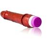 Vibrador Baile Fantasy rojo tumbado, con la rueda de la base