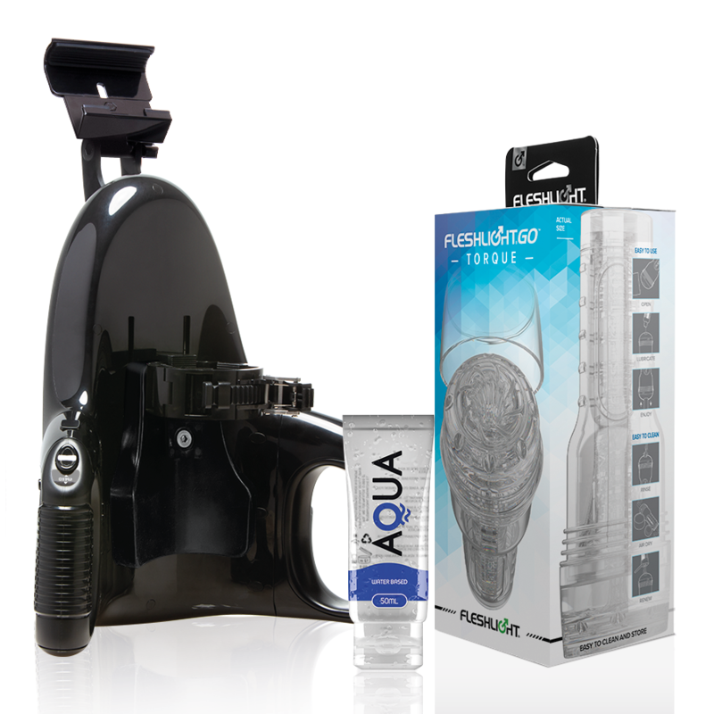 Fleshlight - go masturbador torque ice + universal launch + lubricante aqua quality 50 ml Fleshlight - go masturbador torque ice + universal launch + lubricante aqua quality 50 ml