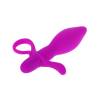 Pretty Love Taylor vibrador anal con asa, tumbado con el aro a la izquierda