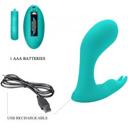 Pretty love - idabelle vibration & pulsation control remoto azul