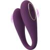 Pretty Love August ciruela, vibrador de doble estimulación, de frente