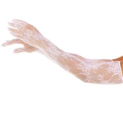 Leg avenue - guantes red floral blanco - 2