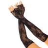 Guantes largos de encaje sin dedos Leg Avenue