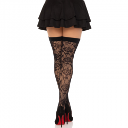 Leg avenue - medias red rosas silvestres negro