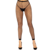 Mallas Leg Avenue Delilah de rejilla negra, de frente