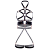 Leg avenue - arnes body cuero vegano agarre negro - 6
