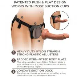 King cock - elite arnes ajustable confortable con dildo 17.8 cm King cock - elite arnes ajustable confortable con dildo 17.8 cm