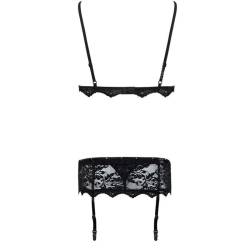 Livco corsetti fashion - belita lc 90231 sujetador + panty + liguero negro - - 13