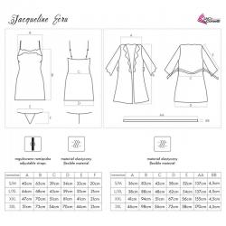 Livco corsetti fashion - jacqueline lc 90249 bata + camisa + panty crudo s/m