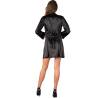 Set de satén negro Livco Corsetti Jacqueline, bata de espaldas