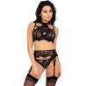 Sujetador, liguero y tanga Livco Corsetti Majalesa, modelo de frente