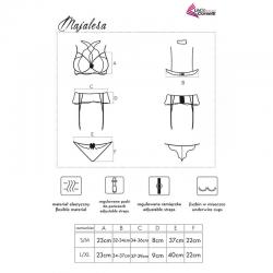 Livco corsetti fashion - majalesa lc 90526 sujetador + liguero + panty black
