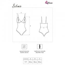 Livco corsetti fashion - silomin lc 1401 body + bata negro talla única