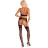 Conjunto con liguero Livco Corsetti Moridam, modelo de espaldas