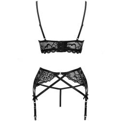 Livco corsetti fashion - moridam lc 90552 sujetador + liguero + panty negro - - 14