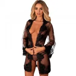 Livco corsetti fashion - herina lc xg056 bata + panty negro talla única