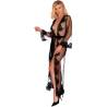 Bata larga de tul con encaje Livco Corsetti Nokina, modelo de frente