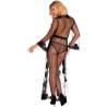 Bata larga de tul con encaje Livco Corsetti Nokina, modelo de espaldas