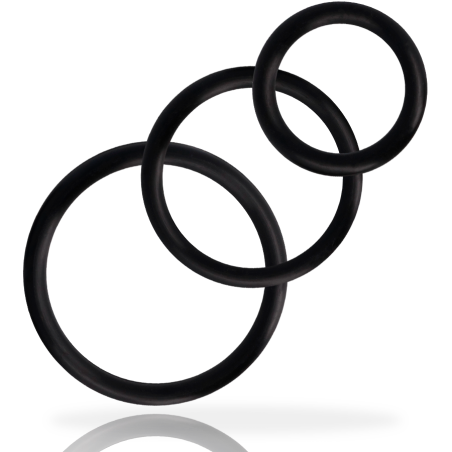 Addicted toys set anillos pene negro - 1