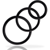 Addicted toys set anillos pene negro - 1