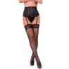 Liguero y medias de rejilla Livco Corsetti Jelly, modelo de frente